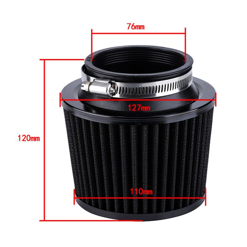 R-EP Universal Car Air Intake Filter 76MM 70mm 65mm Performance High Flow Filters for Cold Air Intake 3inch 2.75inch 2.5inch