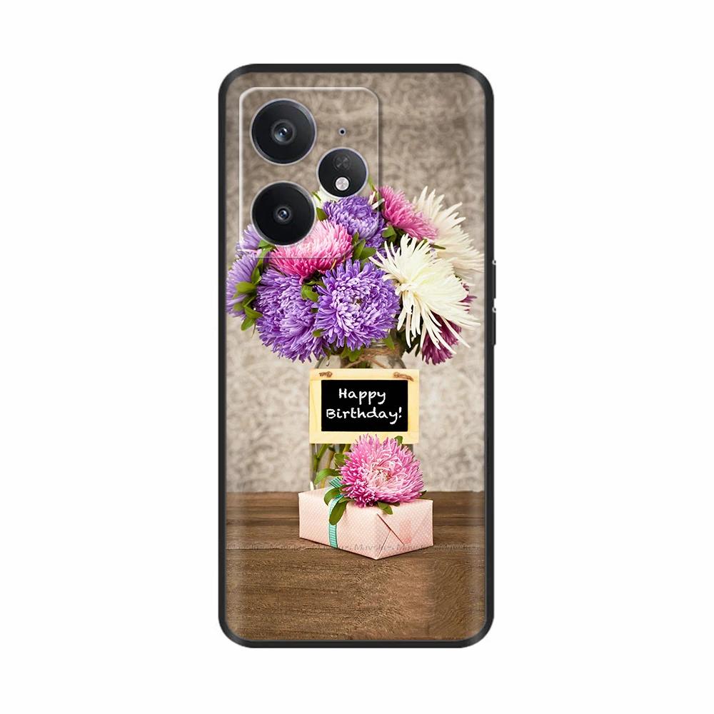 Для Realme Neo 7 Чехол Цветок Птица Мягкий Силикон ТПУ Чехол для Телефона Funda Для Realme Neo7 Чехол Realmi Neo 7 Coque Сумки для Телефона Чехлы