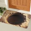 Bathroom Carpet Non-Slip Backing Optical Illusion Pattern Bathroom Rug Easy To Clean Comfortable Retreat Area Bath Mat