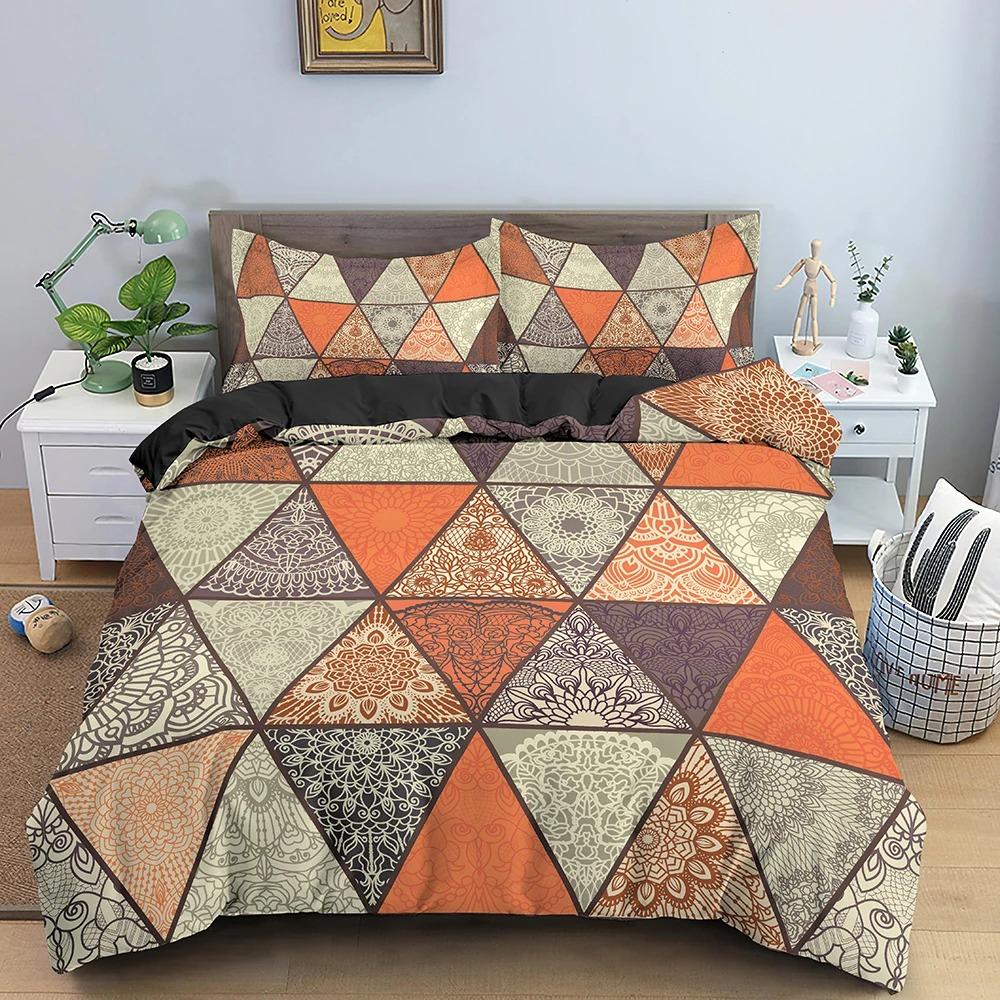 Mandala Duvet Cover Set Bohemian Bedding Set Soft Comforter Cover With 1/2pcs Pillow Shams Quilt Cover Bedroom King Queen Sizes