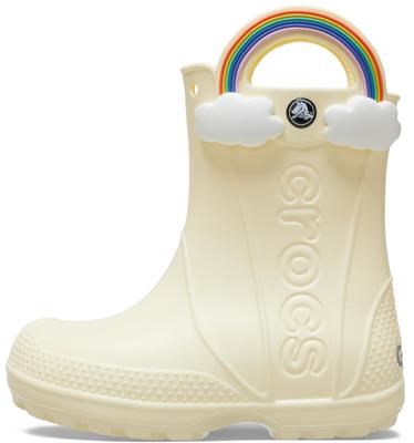 Детские сапоги Crocs Handle It Радужные, Цвет: Сливочный, 21 см