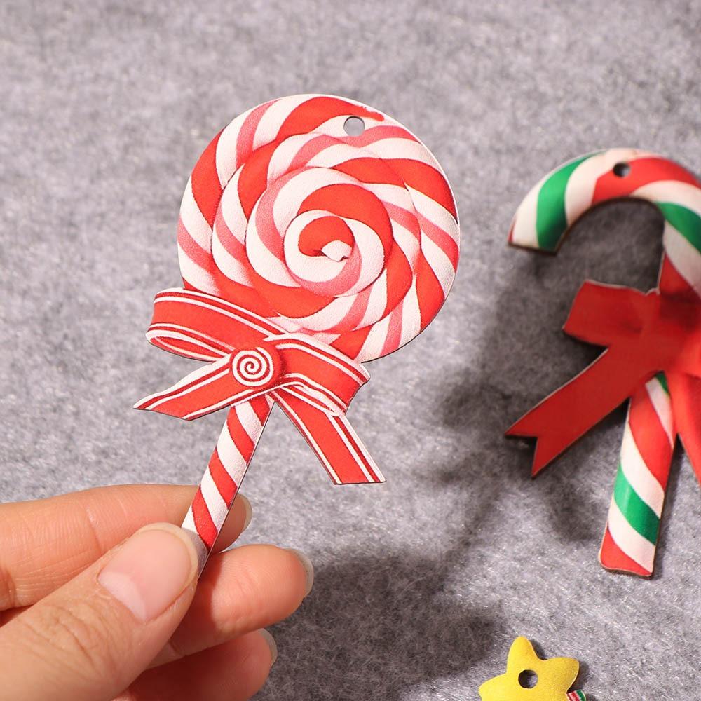 16Pcs Colorful Mini Christmas Candy Cane Ornaments Christmas Hanging Decorations New Year Party
