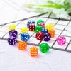 10 шт. акриловые прозрачные хрустальные цветные игральные кости цифровые игральные кости для семейных игр КТВ, бара, клуба, вечеринки