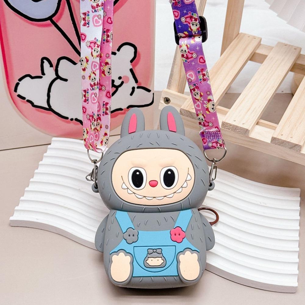 Популярная детская сумка для перекусов Labobo, мягкий силиконовый кошелек среднего размера, милый мультяшный стиль Bubble Mart, карман для монет, для детей, праздничный сюрприз