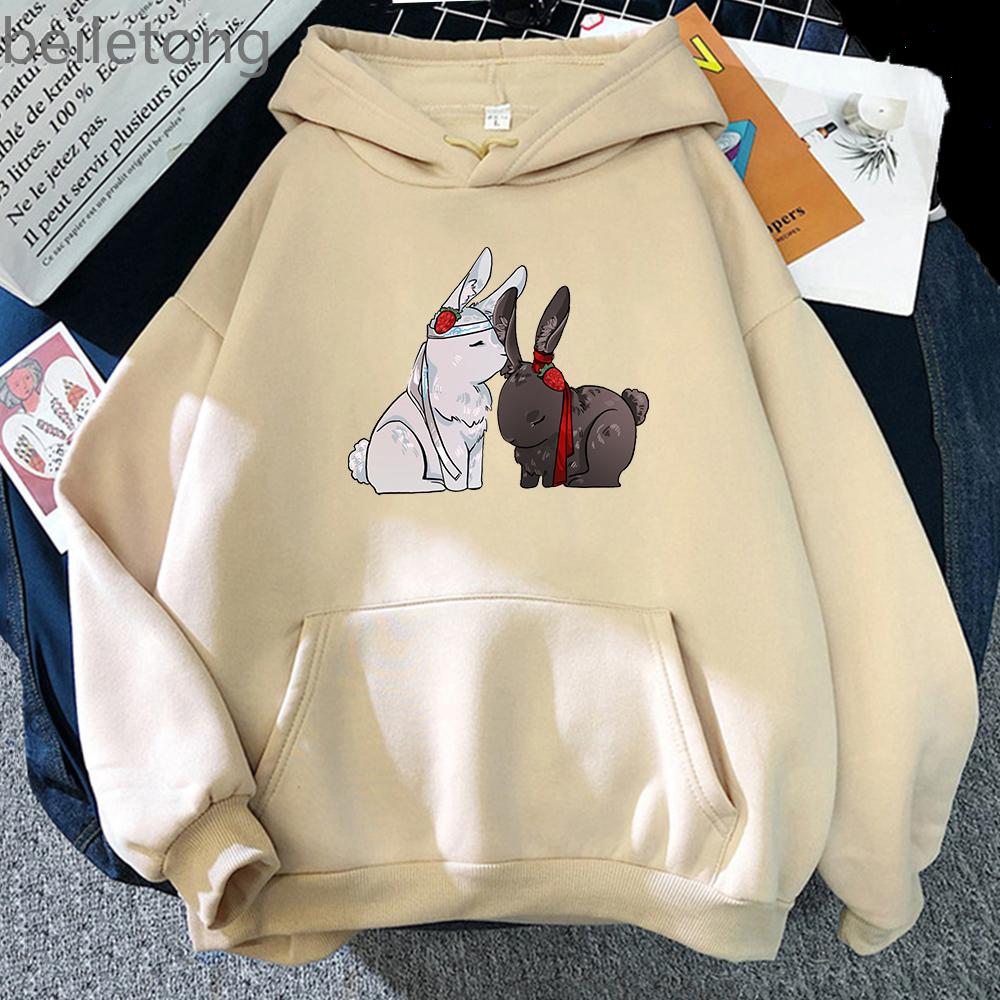 Anime Mo Dao Zu Shi Hoodie Women Streetwear Harajuku The Untamed Wangxian Bunnies Hooded Loose Long Sleeve Unisex Sweatshirts Tops
