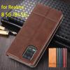 Deluxe Magnetic Adsorption Leather Case for OPPO Realme 8 5G 6.5" / Realme 8s 5G 6.5" Flip Cover Protective Case Fundas Coque