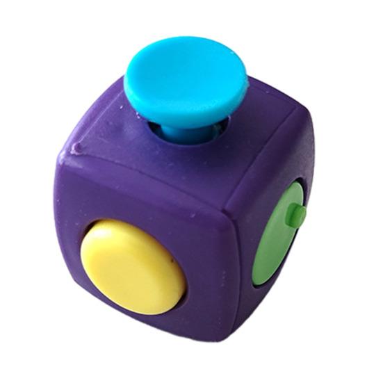 Stress Relief Clicker Cube Toy Portable Anti-Anxiety Relaxation Cube Home Office Silent Calming Cube Sensory Toy
