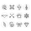 12pcs 6mm 1/4 inch Pattern Stamps Punch Carbon Steel Stamping Tools for Metal Leather Jewelryod