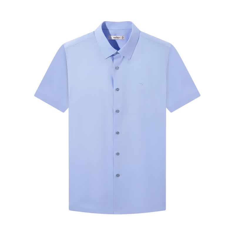 SEVEN Men's Seamless Non-Iron Short-Sleeve Business Shirt