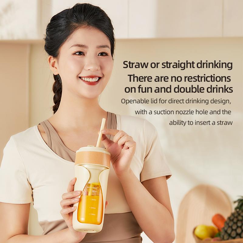 Новые 450 мл портативные электрические соковыжималки для фруктов с соломинкой, домашние USB-перезаряжаемые смузи-машины, блендеры, соломенные чашки, бутылки для блендера