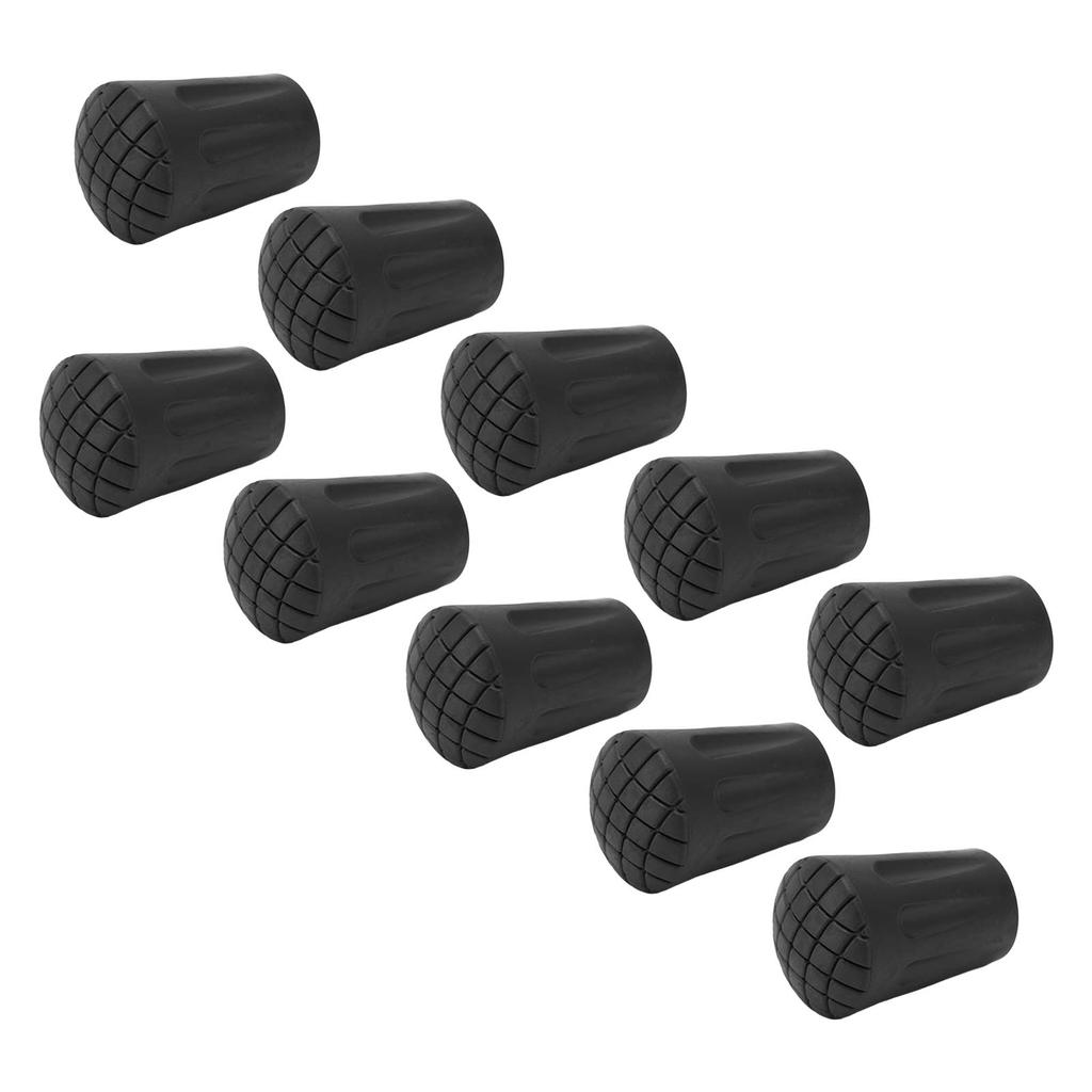 10 шт. резиновые насадки для ходьбы, универсальный амортизирующий чехол с круглой головкой для пешего туризма, чехол для ног с шестом