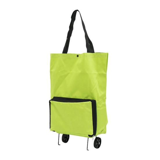Folding Shopping Cart Trolley Bag with Wheels Large Capacity Foldable Design Waterproof Shopping Bag Portable Hand-Pulling Grocery Bag