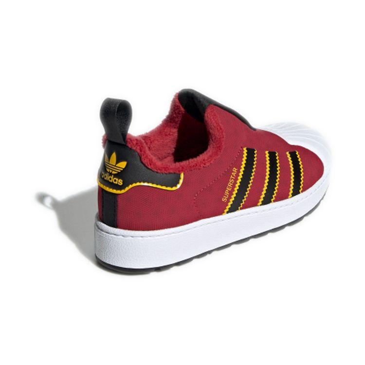adidas Оригинальные Superstar 360 Wtr C Прочные Дышащие Низкие Детские Кеды для Скейтбординга Детские кроссовки Красный Черный EE6417
