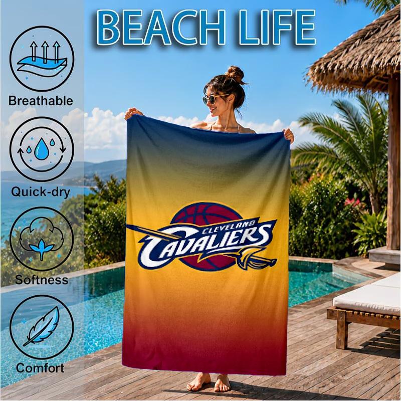 Cleveland Lights Shadows Beach Towel, Microfiber Beach Towel, Perfect For Pool, Beach, Travel, Home Decor Beach Party Fan gifts