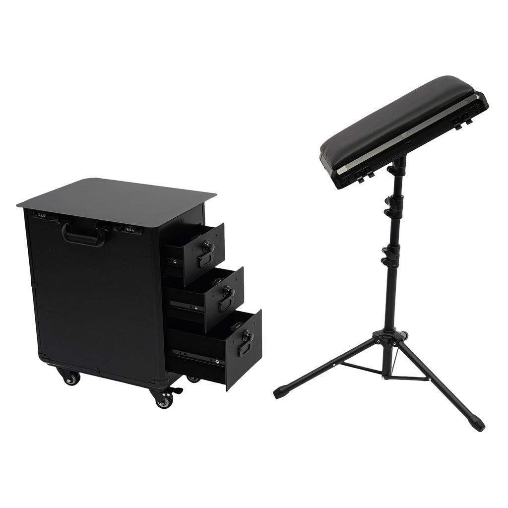 Professional 3-Drawer Rolling Makeup Case with Lock, 20kg Capacity Mobile Beauty Cart on Wheels for Makeup Artists Travel