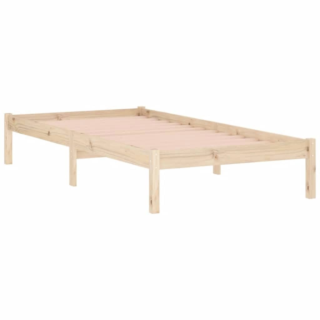 Solid Wood Bed Frame without Mattress 100 x 190 cm Pine