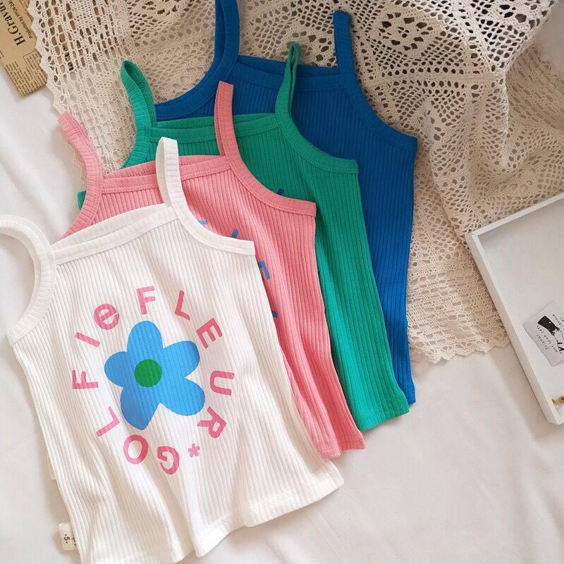 Летний детский свежий детский милый простой жилет без рукавов с принтом ромашки, топ-майка без рукавов для маленьких девочек