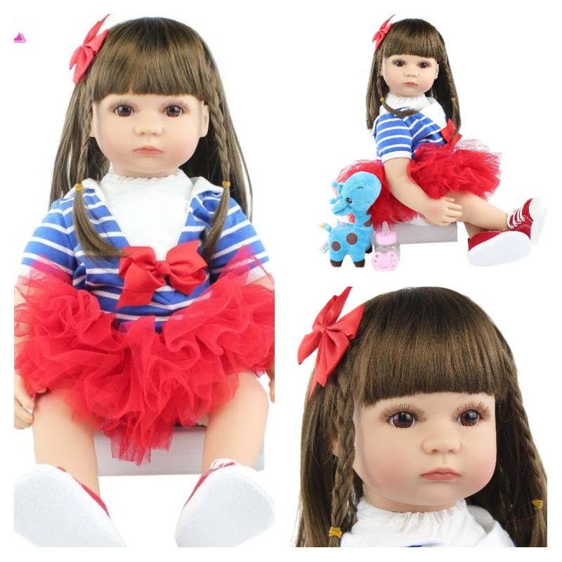 BZDOLL 60 см кукла реборн для малышей, тканевое тело, 24 дюйма, мягкие виниловые конечности, куклы принцессы для девочек, подарок на день рождения, детский игровой домик, игрушка