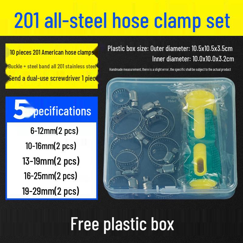 Набор из 60 штук: Американские хомуты для шлангов из нержавеющей стали 304 (6-38 мм)