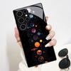 Чехол для телефона Стекло ТПУ Чехол для телефона для Samsung Galaxy S26 S25 S24 S23 S22 S21 FE, Ultra, Plus Ударопрочный Космические Планеты