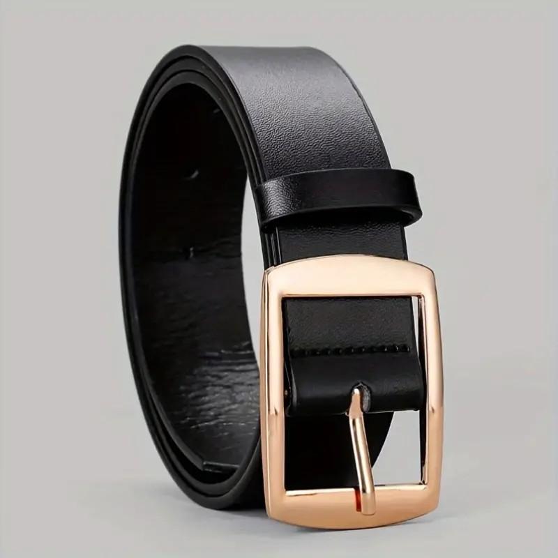 New Luxury Belt for Men PU Leather Belt Metal Pin Buckle High Quality Famous Brand Designer Waist Strap Belt for Jeans Plus Size