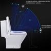 Square Toilet Seat Cover Rounded Square Shape Board Quick Release White Toilet Lid