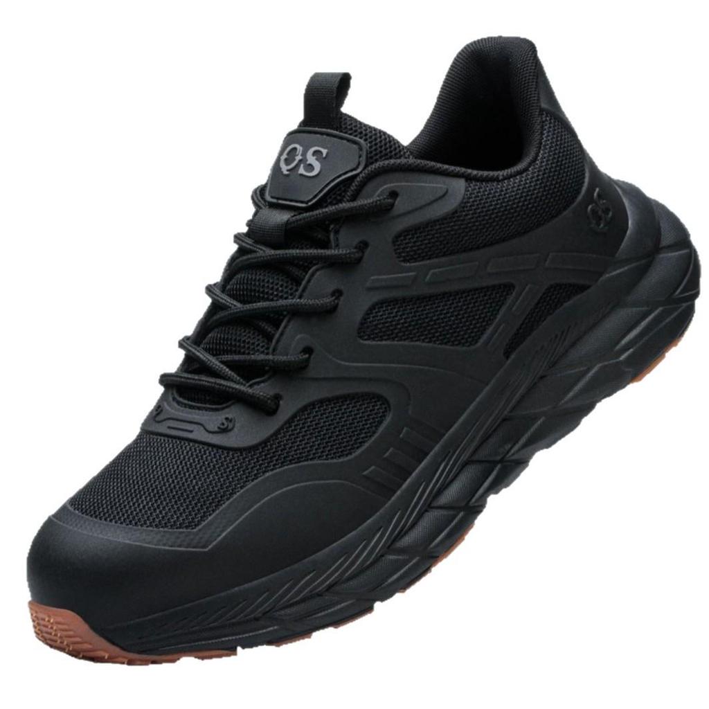 Мужская всесезонная износостойкая защитная обувь с стальным подноском - противоударная, противопрокольная, дышащая, низкая, повседневная защита.