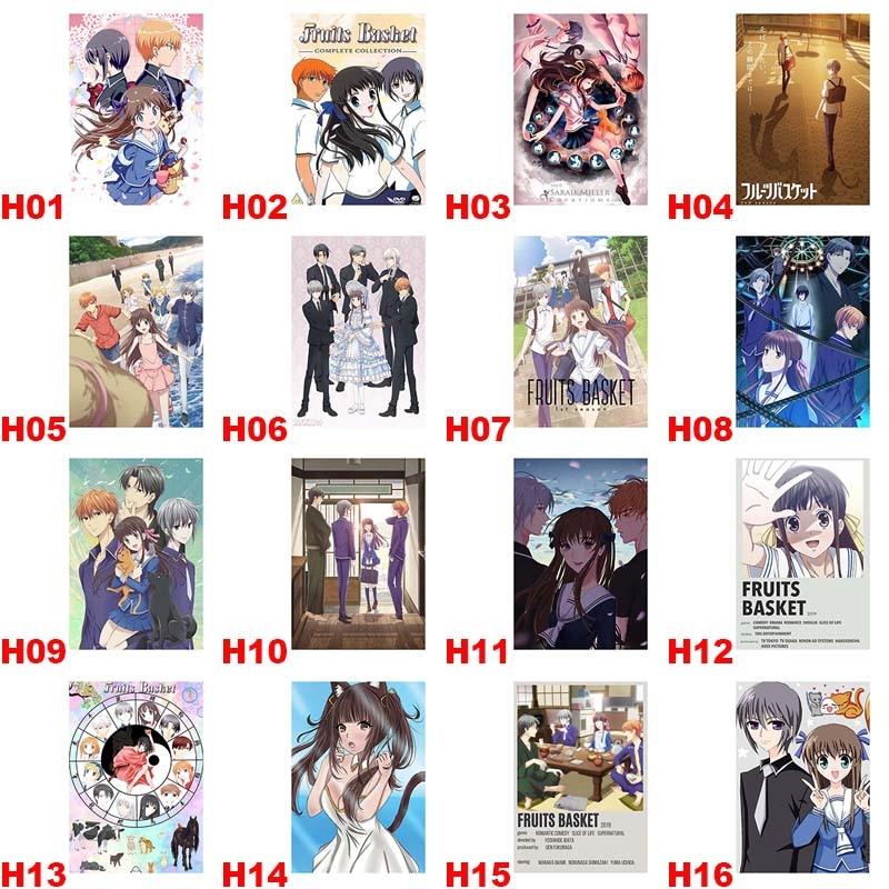 HD печать аниме корзина с фруктами плакаты белая бумага с покрытием постер для рисования настенный художественный декор гостиная домашний бар украшения фотографии