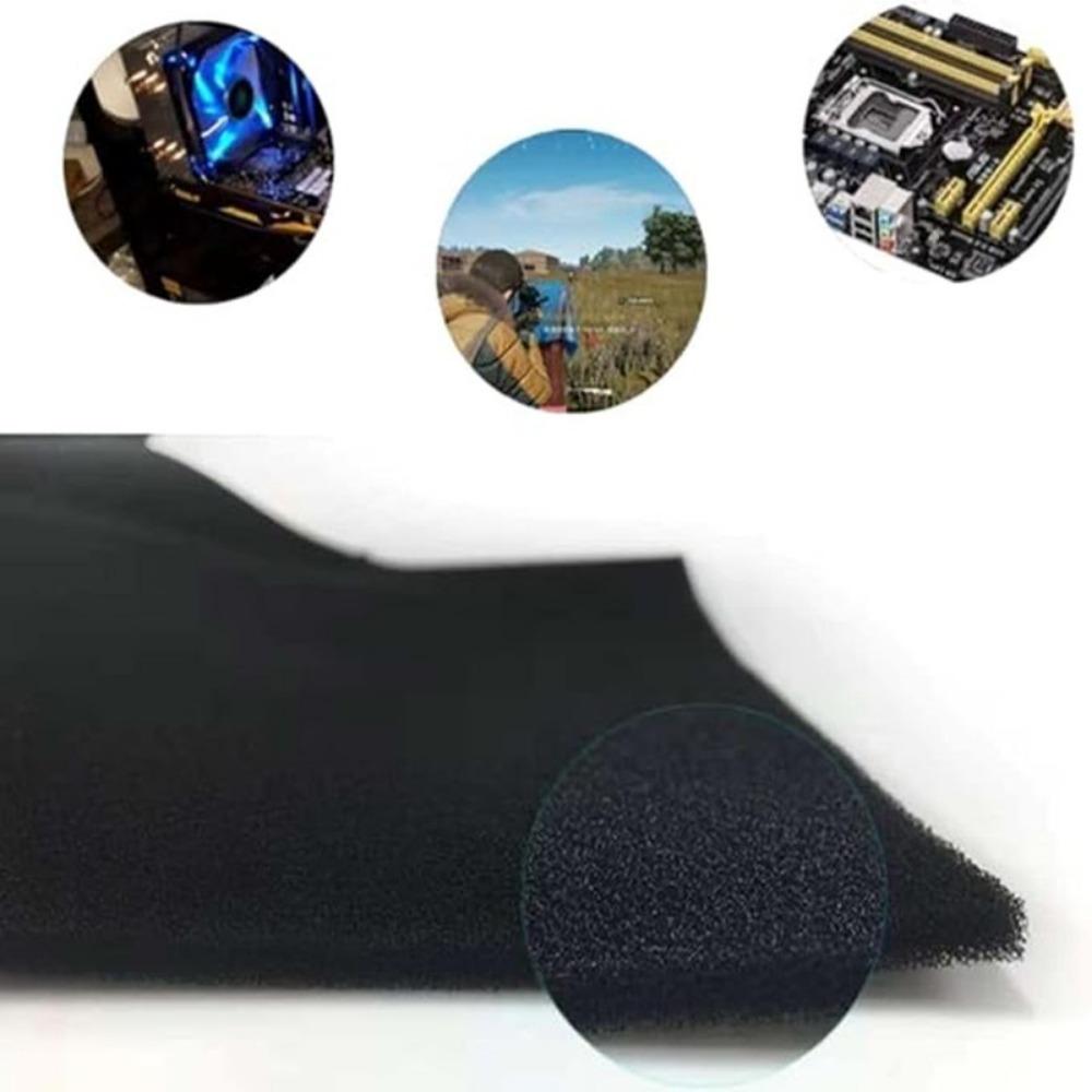 1 шт. Сделай сам Компьютерная сетка-фильтр от пыли 500*400*3мм/5мм Плотность Корпусной вентилятор ПК Кулер Шкаф Фильтр Пылезащитная крышка Губка 60PPI Черный
