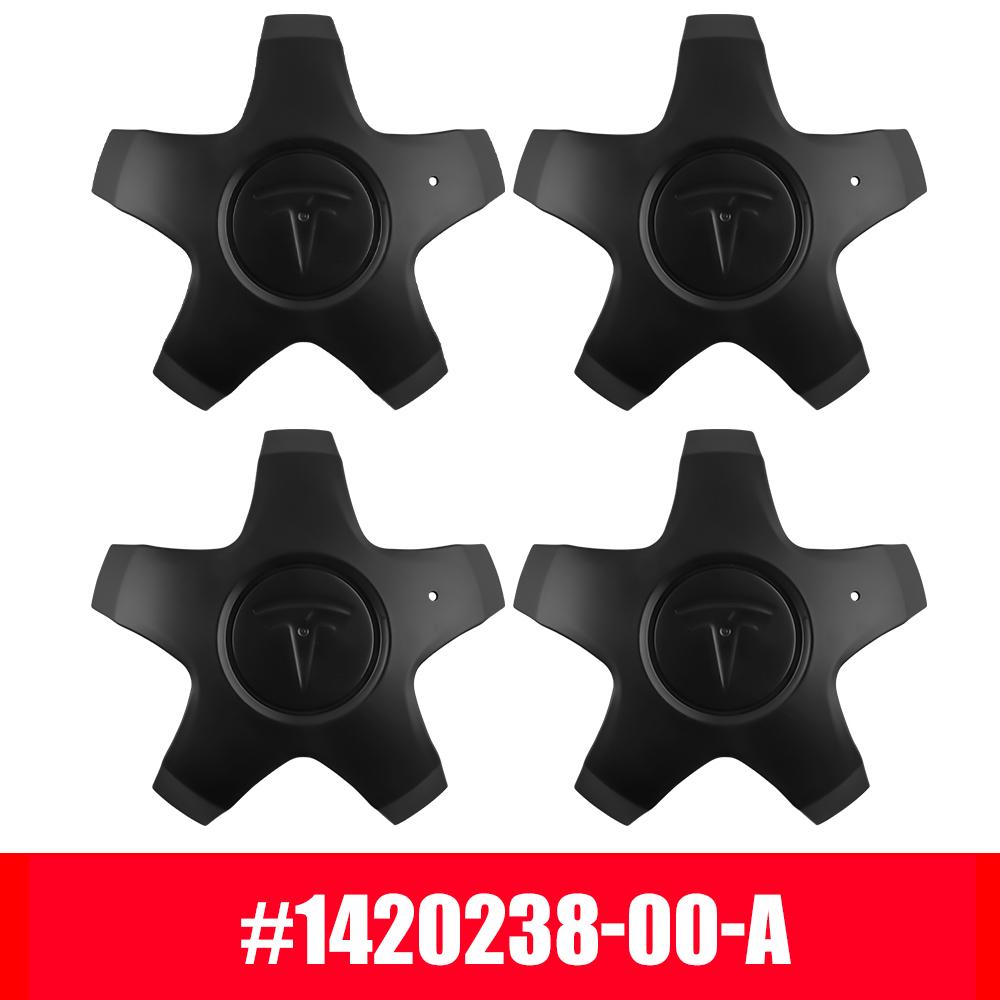 4pcs Car Wheel Center Cap Hub Cover Badge For Tesla Model 3 Model X Model Y 2016 2017 2018 2019 2020 2021 2022 2023 2024 2025