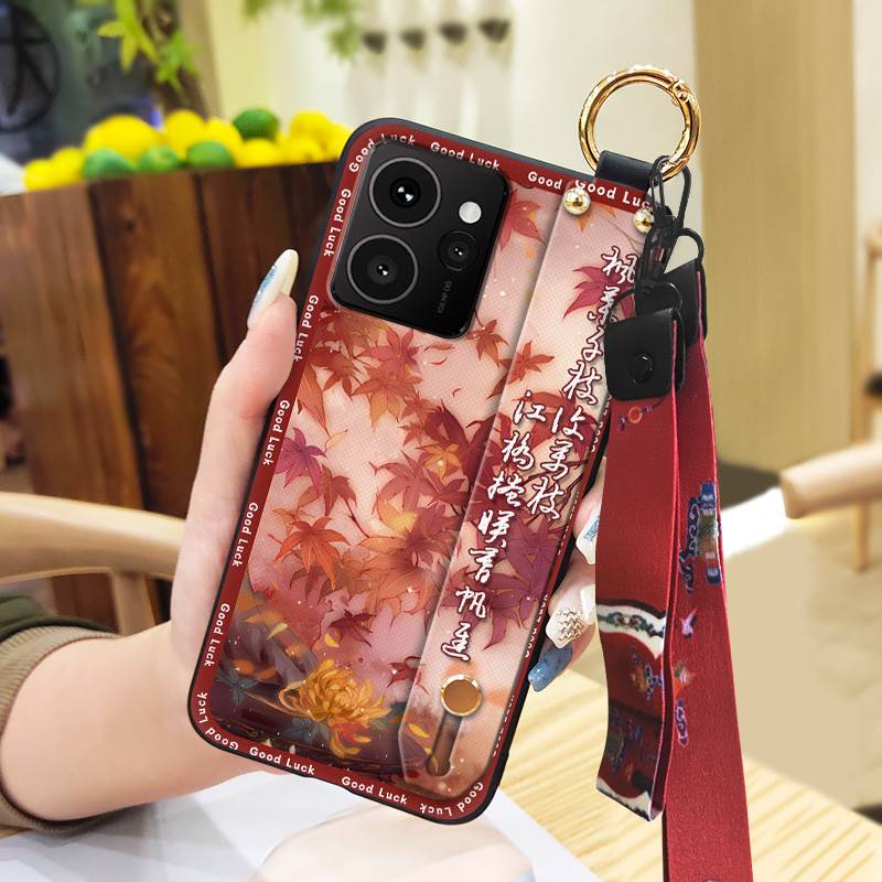 Противопылевой силиконовый чехол для телефона Nokia HMD Skyline с ремешком на запястье, прочной кольцевой подставкой, защитной модной задней крышкой