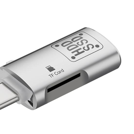 OTG Адаптер 2 в 1 Type-C на USB 3.0 Автомобильный видеорегистратор Картридер для карт TF Высокоскоростная передача данных OTG Флеш-накопитель Картридер для карт мобильного телефона для