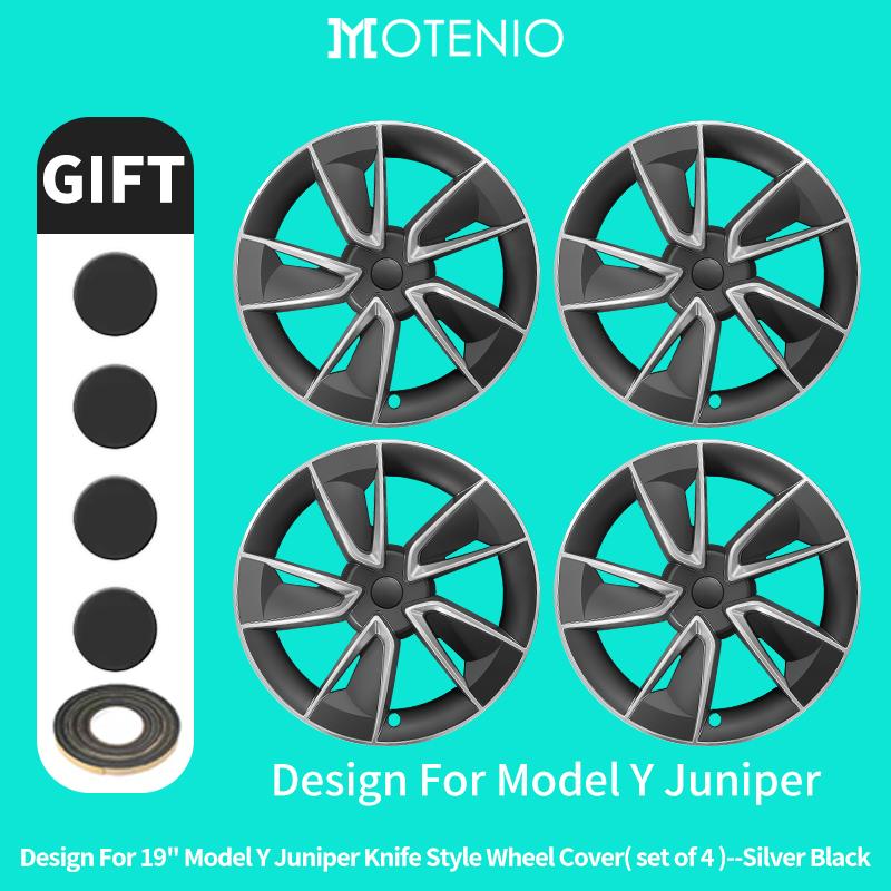 4 шт. для новой Tesla Model Y 2025-2026 Juniper 19-дюймовые колпаки ступицы в стиле Turbine, накладки на диски, аксессуары, колпак колеса автомобиля