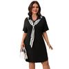 Women's Polo Neck Dress Casual Shawl Dress