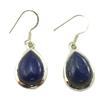 [P7118] - Handmade Silver 'Heaven' Lapis Lazuli Earrings - 15x12 Mm