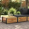 VidaXL Garden Table with Stool Solid Acacia Wood, Outdoor Coffee Table, Patio Table, Wooden Table, Table 367643