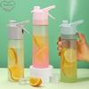 650 мл Креативная бутылка для воды с распылителем, портативная пластиковая бутылка для питья напрямую, чашка для воды для улицы, школы, спорта, детская и студенческая чашка для воды