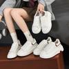 Leather Retro Little White Shoes Women's Spring New Love McQueen Versatile Thick-soled Heightening Casual Sports Board Shoes