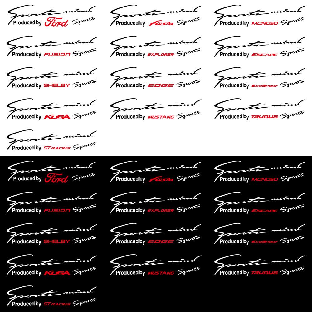 GDZJ3 Vinyl Car Logo Headlight Eyebrow Sticker Decor Accessories Auto Styling For Ford Mustang Focus Kuga Mondeo Fiesta Escape Edge