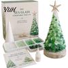 Ocean Inspired Holiday Ornaments DIY Sea Glass Christmas Tree Art Kit, 3D Coastal Xmas Craft Kit Beach Theme Home Decorations with Pieces, Handmade