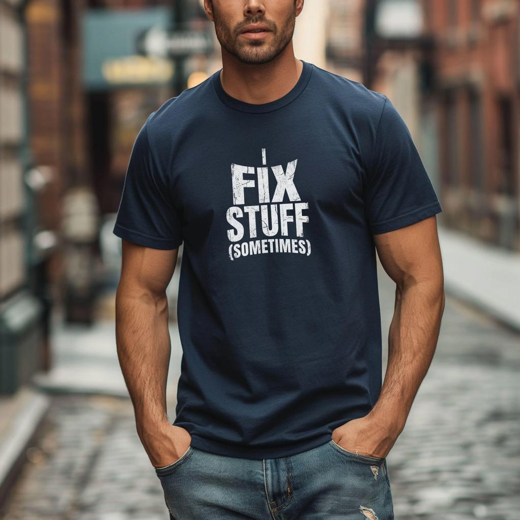 Fix Stuff Sometimes T Shirt Funny Diy Tee Handyunisex Humor Shirt Repair Enthusiast Tee Streetwear Graphic Shirt Classic Fashion