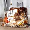 The BROWN & FRIENDS blanket is crafted from flannel material, offering a fluffy, soft, warm, and comfortable feel. Suitable