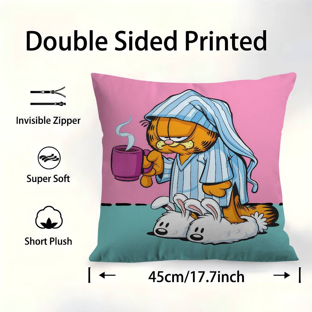 Cute Cat-G-Garfields Cushion Cover Pillow Cover Decor Pillowcase Printed Cushion Case For Couch
