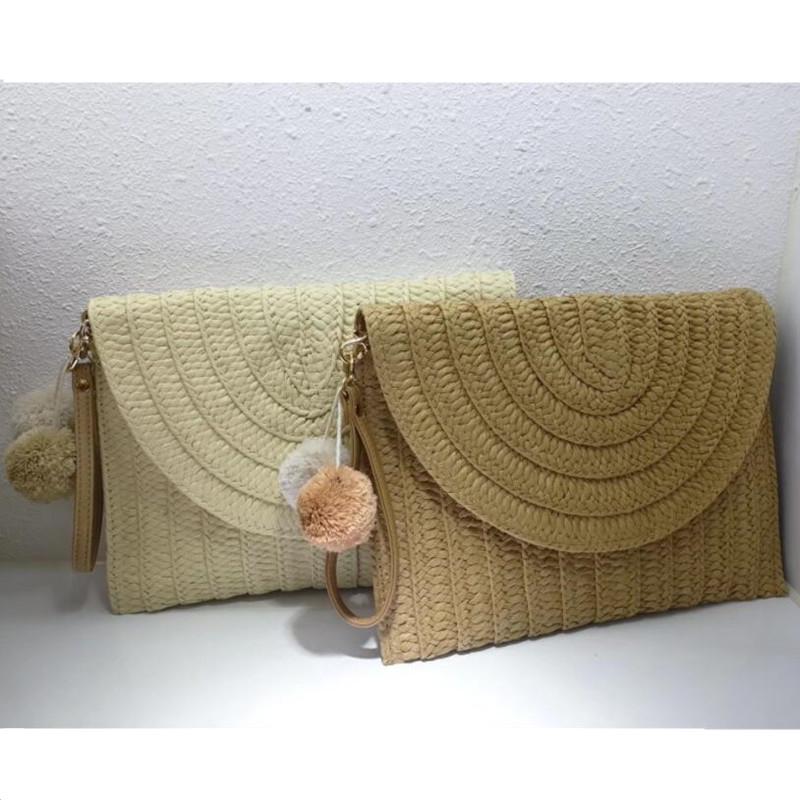 Летняя пляжная соломенная подвеска с шариком, женские дорожные сумки через плечо через плечо