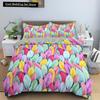 Feathers Duvet Cover Queen/King Size Boho Colorful Bird Feather Bedding Set Tropical Leaves 2/3pcs Polyester Comforter Cover