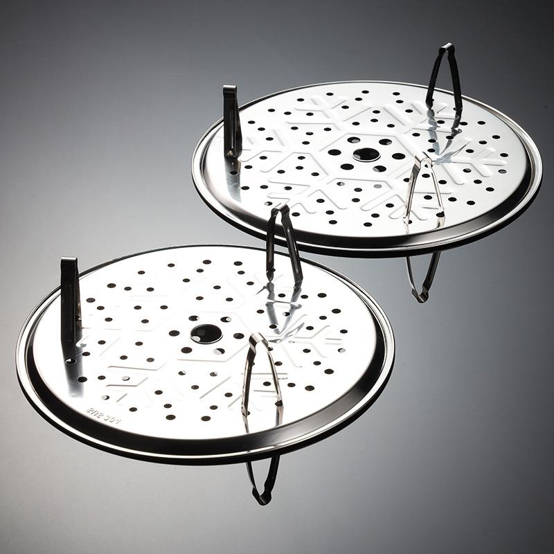 Пароварка из нержавеющей стали 304, многофункциональная, бытовая, небольшая, с рисунком снежинки, съемная ножка, кухонный инструмент