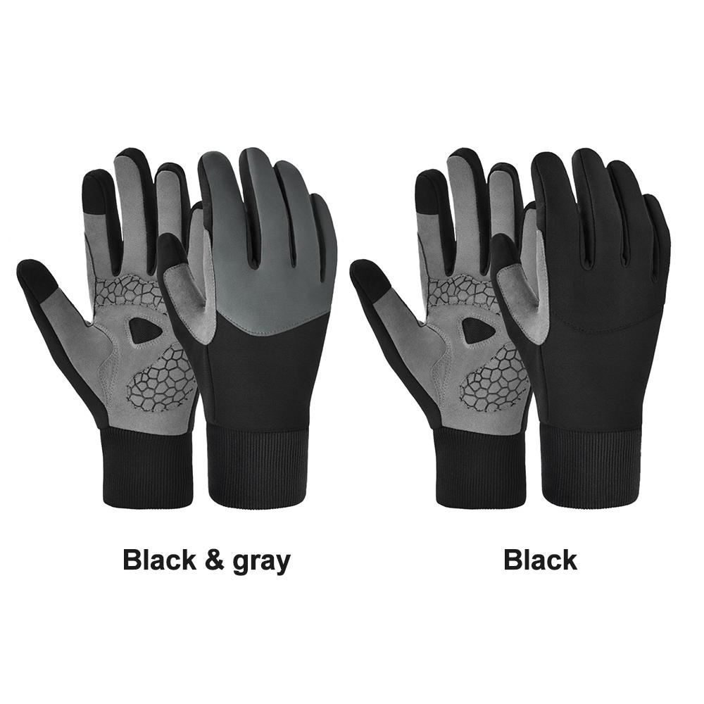 Winter Mountain Bike Gloves Touch Screen Cycling Breathable Gloves Anti-skid Mountain Bike Gloves Wear-resistant Women and Men Shock-Absorbing Road