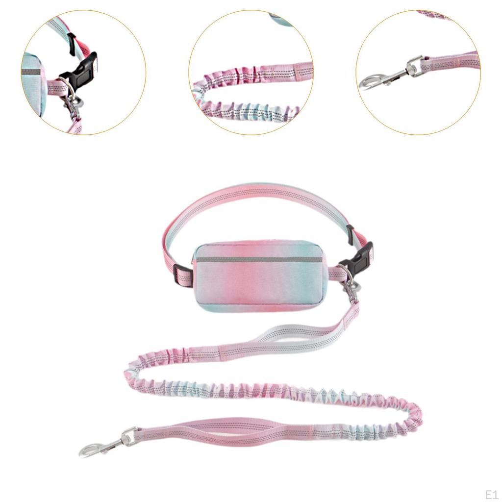 Поводок для собак с сумкой Hands Free Jogging Pet Supplies Светоотражающий шов