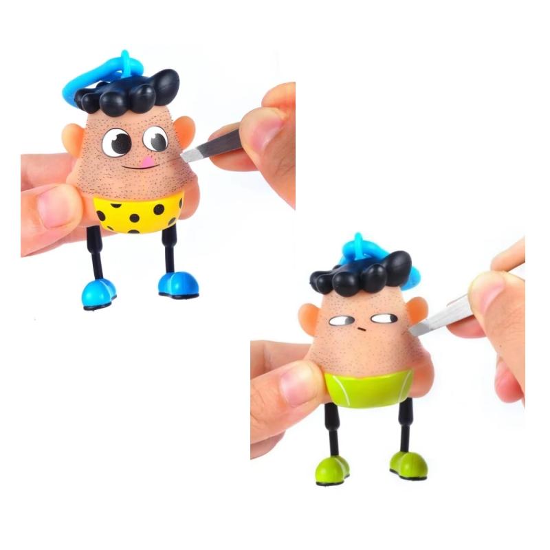 Новинка, выщипывание угрей, игрушки-фиджет, мультяшные, выдергивание волос, борода, ковыряние кожи, брелок, прыщ, антистресс для детей, взрослых, подарки