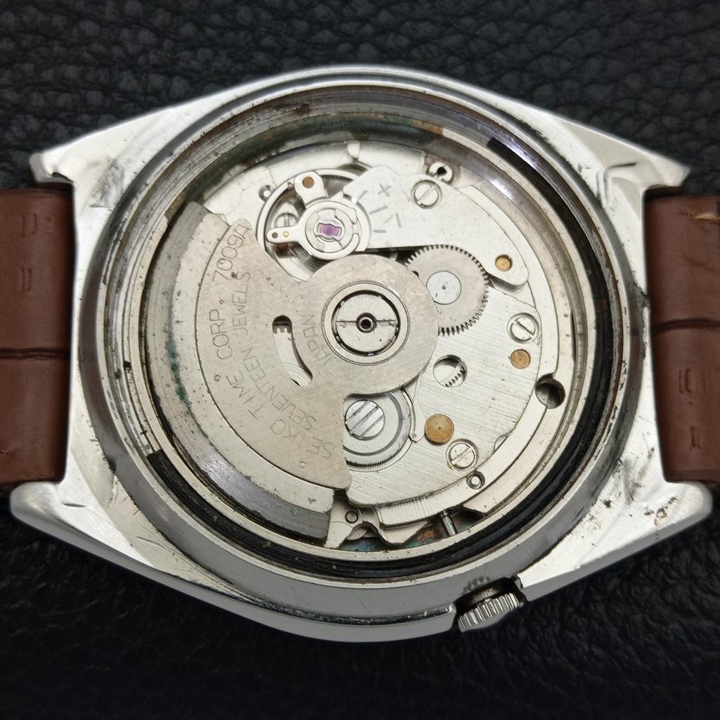 АВТОМАТИЧЕСКИЕ 7009A ВИНТАЖНЫЕ SEIKO 5 ЯПОНИЯ МУЖСКИЕ ЧАСЫ ПЕРСИКОВОГО ЦВЕТА ЦИФЕРБЛАТ a701602-5